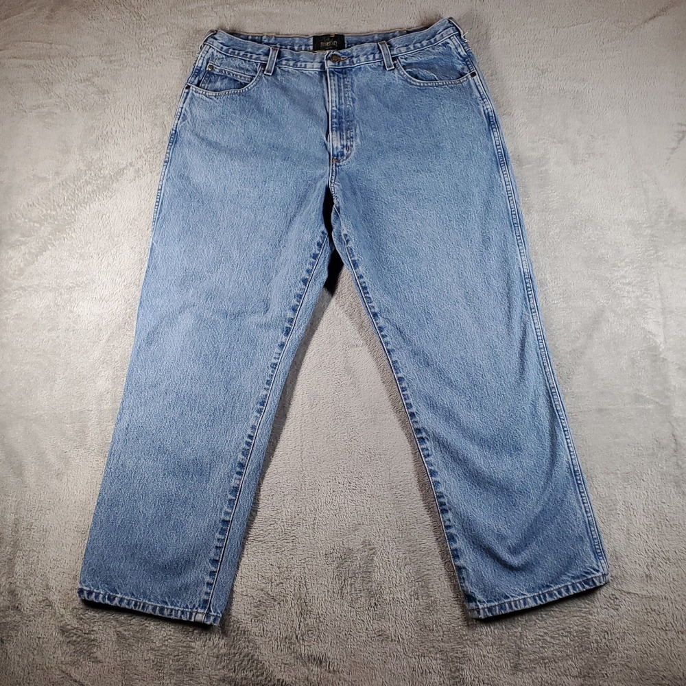 Vintag 90's Streetwear Jeans Men's Size 40x30‎ Medium Wash 5 Pocket Denim Baggy